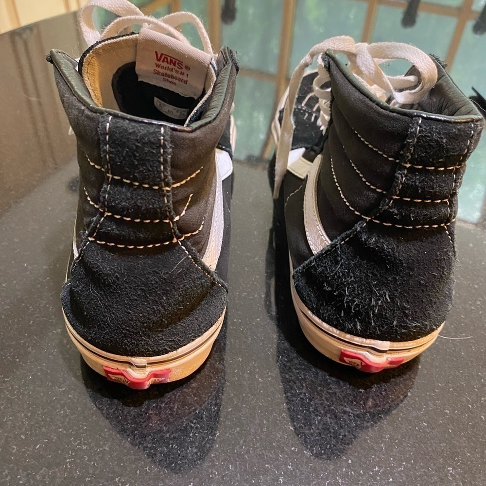 VANS Black HIGH-TOP SKATE SHOES size 9.5 W - Picture 3 of 7